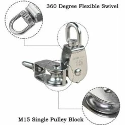 LUCKY-88 Poulie De Levage Simple à Double Poulie En Acier Inoxydable M15 Simple 6 Pièces -Equipement antichute Soldes 65799890 5