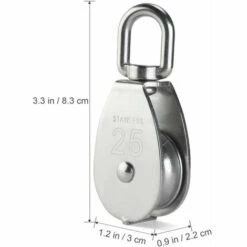 LUCKY-88 Poulie Simple En Acier Inoxydable 2 Pièces, Poulie Simple M25 -Equipement antichute Soldes 65803268 4