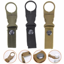 CADEAUX Lot De 3 Mousquetons à Boucle De Bouteille à Suspendre, Porte-anneau Porte-bouteille D'eau Minérale Portable, Sangle De Sangle De Ceinture Pour Camping En Plein Air, Randonnée, Voyage -Equipement antichute Soldes 65834199 3
