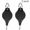 KAEJYIUT Poulie Pour Plantes, Poulie Rétractable Robuste Et Facile à Atteindre, Suspension Pour Panier De Fleurs, Crochet Pour Paniers De Jardin, Pots Et Mangeoire Pour Oiseaux, Suspendez Haut Et Tirez Vers Le Bas Pour Arroser Ou Alimenter Le Paquet De 2 (Noir) -Equipement antichute Soldes 65875345 1