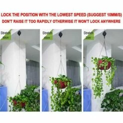 KAEJYIUT Poulie Pour Plantes, Poulie Rétractable Robuste Et Facile à Atteindre, Suspension Pour Panier De Fleurs, Crochet Pour Paniers De Jardin, Pots Et Mangeoire Pour Oiseaux, Suspendez Haut Et Tirez Vers Le Bas Pour Arroser Ou Alimenter Le Paquet De 2 (Noir) 9 KAEJYIUT Poulie Pour Plantes, Poulie Rétractable Robuste Et Facile à Atteindre, Suspension Pour Panier De Fleurs, Crochet Pour Paniers De Jardin, Pots Et Mangeoire Pour Oiseaux, Suspendez Haut Et Tirez Vers Le Bas Pour Arroser Ou Alimenter Le Paquet De 2 (Noir) -Equipement antichute Soldes 65875345 3