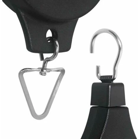 KAEJYIUT Poulie Pour Plantes, Poulie Rétractable Robuste Et Facile à Atteindre, Suspension Pour Panier De Fleurs, Crochet Pour Paniers De Jardin, Pots Et Mangeoire Pour Oiseaux, Suspendez Haut Et Tirez Vers Le Bas Pour Arroser Ou Alimenter Le Paquet De 2 (Noir) 7 KAEJYIUT Poulie Pour Plantes, Poulie Rétractable Robuste Et Facile à Atteindre, Suspension Pour Panier De Fleurs, Crochet Pour Paniers De Jardin, Pots Et Mangeoire Pour Oiseaux, Suspendez Haut Et Tirez Vers Le Bas Pour Arroser Ou Alimenter Le Paquet De 2 (Noir) – Image 5