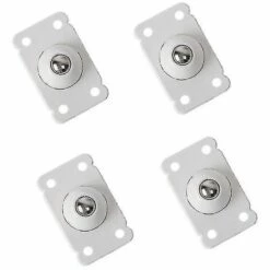DONTODENT 4 Pièces Roues Universelles Auto-adhésives Roulettes 360 Degrés Poulie à Billes Rotative Mini Roulettes Pivotantes Roues Pour Meubles