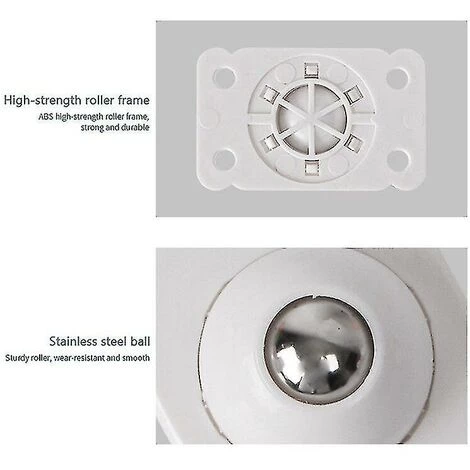 DONTODENT 4 Pièces Roues Universelles Auto-adhésives Roulettes 360 Degrés Poulie à Billes Rotative Mini Roulettes Pivotantes Roues Pour Meubles 6 DONTODENT 4 Pièces Roues Universelles Auto-adhésives Roulettes 360 Degrés Poulie à Billes Rotative Mini Roulettes Pivotantes Roues Pour Meubles – Image 4