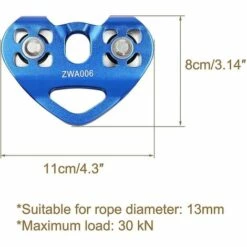DONTODENT Poulie De Tyrolienne Extérieure En Forme De Cœur à Haute Altitude (bleue) -Equipement antichute Soldes 65902729 2