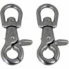 ILOVEMILAN 2 Pièces 304 Acier Inoxydable Mousqueton Pivotant Fermoirs 1/2*65 -Equipement antichute Soldes 65946871 1