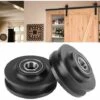 DONTODENT Pièces Roulette Coulissante Roue Grange Porte Placard Roulette Armoire Matériel Armoire Fenêtre Poulie Coulissante -Equipement antichute Soldes 65955888 1