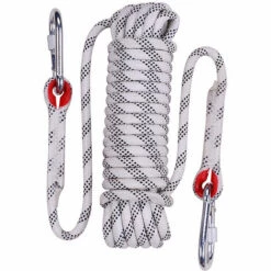 RHAFAYRE 10M Corde De Sécurité D'escalade Extérieure Anti-déchirures Alpinisme Sauvetage Corde, 12mm De Diamètre Corde Pour Le Randonnée Blanc