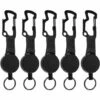 OSQI Rétractable Porte-Clés, 5 Pièces Retractable Key Chain Porte Badge Enrouleur Retractable Bobine Rétractable Câble En Acier De 60 Cm, Noir 2 OSQI Rétractable Porte-Clés, 5 Pièces Retractable Key Chain Porte Badge Enrouleur Retractable Bobine Rétractable Câble En Acier De 60 Cm, Noir -Equipement antichute Soldes 65988493 1