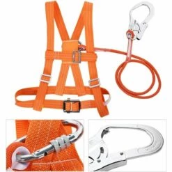 ZOLGINAH Harnais Extérieur D'escalade, Harnais S'élevant Extérieur De Ceinture De Sécurité Réglable De Moitié De Corps Pour Le Travail Aérien(BIG 1.6m) -Equipement antichute Soldes 65991145 4