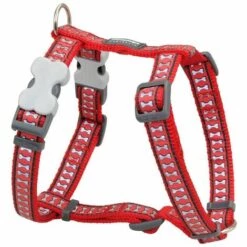 BRICOMARTEAU Harnais Pour Chien Red Dingo Rouge Os Réfléchissant 37-61 Cm