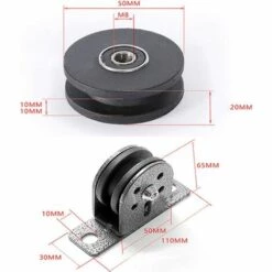 YEURIé Poulie Simple, Poulie Silencieuse, Poulie Roulement Fitness Avec Roue Rainurée U Silencieuse, Poulie Corde Levage Pivotante Acier Inoxydable, Poulie Corde Pivotante Robust -Equipement antichute Soldes 66084698 4