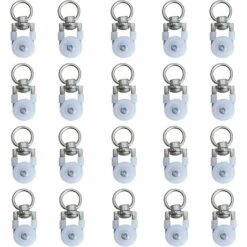 DONTODENT 20 Pièces Roue De Poulie En Métal, Poulie De Rideau, Crochet De Rideau Coulissant, Poulie De Rail De Rideau, Rouleaux De Rail De Rideau, Rouleaux De Rail De Rideau De Douche, Pour Curtai