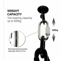 JOGAKU ® 4 Pièces Mousqueton En Acier Inoxydable Robuste, Mousqueton En Forme De D, M8 304 Verrouillage Rapide à Vis Quick Link Keychain Buckle Pour La Maison, L'escalade, La Randonnée, Les Voyages -Equipement antichute Soldes 66304296 5