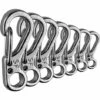 Mini Mousqueton|Lot De 10|Poids Maximum 15 KG|Mousqueton Porte Clé|Gris OU Noir|mousquetons Porte Clés Pour Camping/randonnée/Escalade Adélala -Equipement antichute Soldes 66377653 1