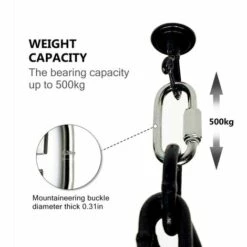 2-Pack M8 En Acier Inoxydable D Forme Mousqueton Quick Link Keychain Buckle Adélala -Equipement antichute Soldes 66377791 3