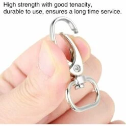 BEARSU 20 Anneaux Porte-clés En Alliage D'argent, 20 Pièces, Crochet De Sécurité Rotatif En Métal, Pour Bricolage, Sac à Dos, Articles De Couture, 32 Mm (32 Mm) -Equipement antichute Soldes 66401502 5