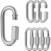 DONTODENT 8pcs M4 Vis Maillon Rapide, 304 Acier Inoxydable Mousqueton Chaîne Connecteur Rapide Maillon De Chaîne Verrouillage Mousqueton Clip -Equipement antichute Soldes 66402656 1