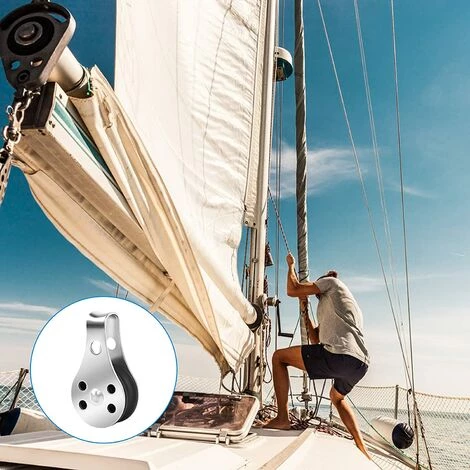 HABIENTôT Poulie De Traction 5 Pièces Poulie De Levage Poulie Simple En Acier Inoxydable Robuste Chargement 50 KG Bloc De Poulie à Goupille Marine Pour Corde De Levage De Voile Kayak Corde à Linge—Oi-FRIS 7 HABIENTôT Poulie De Traction 5 Pièces Poulie De Levage Poulie Simple En Acier Inoxydable Robuste Chargement 50 KG Bloc De Poulie à Goupille Marine Pour Corde De Levage De Voile Kayak Corde à Linge—Oi-FRIS – Image 5
