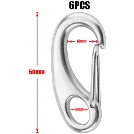 HABIENTôT 6 Pièces Mousqueton Escalade, Ressort Porte Mousqueton 50 Mm Pour Camping,Randonnée,Extérieur Oi-FRIS 5 HABIENTôT 6 Pièces Mousqueton Escalade, Ressort Porte Mousqueton 50 Mm Pour Camping,Randonnée,Extérieur Oi-FRIS – Image 3