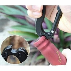 YOOUYIDA 1 Pièces Mousqueton,Porte Clés,Multifonction Aluminium D-Anneau Clip,Avec Bouchon à Vis Verrouillage Pour Équitation Camping Randonnée Pédestre Pêche Activités Plein Air Pour Charges Lourdes, Sports, Chiens De Serrure, Hamac Balançoire -Equipement antichute Soldes 66566309 5