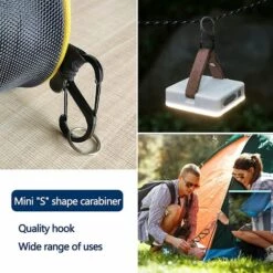 MODOU Mini S Forme Mousqueton Clips 30 Pièces Alliage D'Aluminium Mousquetons Clips De Mousqueton Noir Petit Mousqueton Porte Etanche Durable Pour Activités De Plein Air Camping Pêche Randonnée Voyage -Equipement antichute Soldes 66741554 3