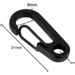 MODOU 10pcs Mini Clip Mousqueton,Prises D'escalade Clip Boucle Printemps Fermoirs Pour Sac à Dos Pour Camping Escalade Randonnée Porte-clés Extérieur (Noir) -Equipement antichute Soldes 66741704 3