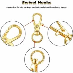 GRID COOL Lot De 56 mousquetons Pivotants En Métal Pour Porte-clés, Couture, Loisirs Créatifs - 7 couleurs -Equipement antichute Soldes 66756693 3