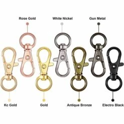 GRID COOL Lot De 56 mousquetons Pivotants En Métal Pour Porte-clés, Couture, Loisirs Créatifs - 7 couleurs -Equipement antichute Soldes 66756693 4