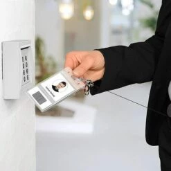 GRID COOL 2 Pièces Porte-clés Rétractable En Métal Noir, Enrouleur Avec Mousqueton, Porte-clés Rétractable Avec Clip, Utilisé Pour Accrocher Des Clés Et Des Cartes De Travail -Equipement antichute Soldes 66757220 4