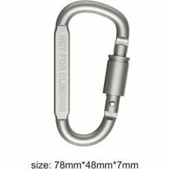 GRID COOL Lot De 6 Mousquetons De Verrouillage En Aluminium Avec Anneau En D Pour Camping En Plein Air, Bouteille De Sport, Sac à Dos, Outils EDC, Crochets à Vis, Laisse Pour Chien, Harnais -Equipement antichute Soldes 66757254 3