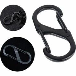 BF Lot De 25 Mousquetons Porte-clés En Forme De S, 8 Petits Mousquetons En Forme De S, 2 Ouvertures, Camping, Randonnée -Equipement antichute Soldes 66763917 5