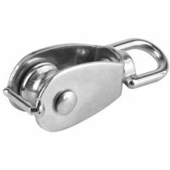 MEZHENG 4 Pièces 15 Mm Poulie Simple Poulie En Acier Inox Poulie De Levage Capacité De La Poulie 35 Kg - Argent -Equipement antichute Soldes 66802298 4