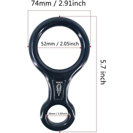 MEZHENG 35KN Descendeur Super 8 Pour Assurage Et Rappel 4 MEZHENG 35KN Descendeur Super 8 Pour Assurage Et Rappel – Image 2