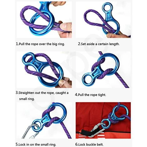 MEZHENG 35KN Descendeur Super 8 Pour Assurage Et Rappel 5 MEZHENG 35KN Descendeur Super 8 Pour Assurage Et Rappel – Image 3