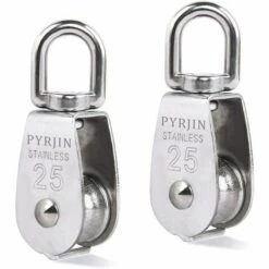 MEZHENG Poulie Pour Cable, Poulie De Levage, M25 Poulie Simple En Acier Inoxydable 304, 2 Pièces -Equipement antichute Soldes 66802332 4