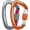 OUSUDELA 2pcs Mousquetons Escalade Certifié Mousqueton Aluminium Avec Bouchon à Vis, Forme De D, Idéal Pour Alpinisme, Randonné,Le Sauvetage, Camping Et Pêche
