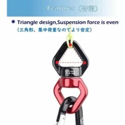 OCXIN 30kN 360 ° Rotator Swing Spinner Dispositif De Sécurité, Mousqueton Rotatif Pour Hamac D'escalade -Equipement antichute Soldes 66859771 4