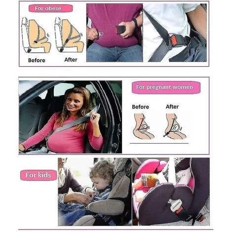 THSINDE Lot De 2 Ceintures De Sécurité Universelles Pour Voiture 6 THSINDE Lot De 2 Ceintures De Sécurité Universelles Pour Voiture – Image 4