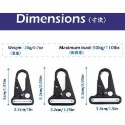 ABCRITAL Mousquetons Tactique Mousqueton Porte Clé Boucle Clips Crochet À Bec D'Aigle Multifonctionnel Pour Sac À Dos Ceinture Attache -Equipement antichute Soldes 66971628 2