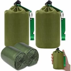 OCXIN Sac De Couchage D'urgence 2 Pièces Survie - Sac De Bivouac De Survie Couvertures De Sauvetage Imperméables Avec Sifflet De Signalisation, Couverture D'urgence De Premiers Soins De Protection Contre Le Froid Ultra-légère Pour Le Camping De Randonnée En Ple