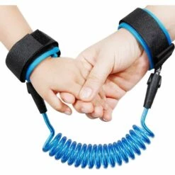 BF Anti-perdu Poignet Ceinture Réglable Laisse Enfant Poignet De 360 ° Rotation Harnais De Sécurité Confortable Bébé Bracelet Corde Pour Voyage Supermarché Exploration Helper 1.5M (Bleu)