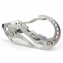 ZHUOXUAN Multifonction Porte-clés Survie En Plein Air Edc Tactique Outil De Poche En Acier Inoxydable Mousqueton Clip Ouvre-bouteille Clé Vis Outil De Bon Augure