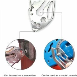 ZHUOXUAN Multifonction Porte-clés Survie En Plein Air Edc Tactique Outil De Poche En Acier Inoxydable Mousqueton Clip Ouvre-bouteille Clé Vis Outil De Bon Augure -Equipement antichute Soldes 67168893 4