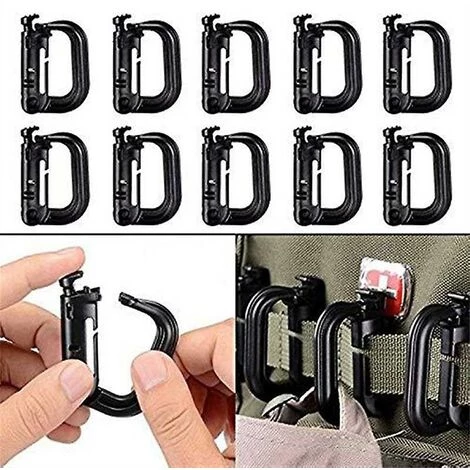 ZHUOXUAN 10 Pcs Haute Résistance Boucle Snap Lock Porte-clés En Plastique Manille Mousqueton D-ring Clip Sangle Sac À Dos Grimlock Pour Sports De Plein Air 3 ZHUOXUAN 10 Pcs Haute Résistance Boucle Snap Lock Porte-clés En Plastique Manille Mousqueton D-ring Clip Sangle Sac À Dos Grimlock Pour Sports De Plein Air
