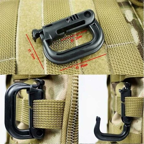 ZHUOXUAN 10 Pcs Haute Résistance Boucle Snap Lock Porte-clés En Plastique Manille Mousqueton D-ring Clip Sangle Sac À Dos Grimlock Pour Sports De Plein Air 6 ZHUOXUAN 10 Pcs Haute Résistance Boucle Snap Lock Porte-clés En Plastique Manille Mousqueton D-ring Clip Sangle Sac À Dos Grimlock Pour Sports De Plein Air – Image 4