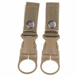 ZHUOXUAN 2 Pièces Pince Porte-bouteille D'eau Multifonction Bouteille D'eau En Nylon Sangle Boucle Crochet Escalade Mousqueton Ceinture Sac à Dos Cintre Crochets