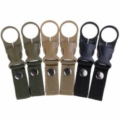 ZHUOXUAN 2 Pièces Pince Porte-bouteille D'eau Multifonction Bouteille D'eau En Nylon Sangle Boucle Crochet Escalade Mousqueton Ceinture Sac à Dos Cintre Crochets -Equipement antichute Soldes 67168902 4