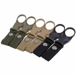 ZHUOXUAN 2 Pièces Pince Porte-bouteille D'eau Multifonction Bouteille D'eau En Nylon Sangle Boucle Crochet Escalade Mousqueton Ceinture Sac à Dos Cintre Crochets -Equipement antichute Soldes 67168902 5