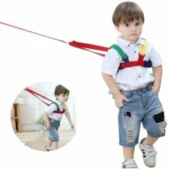 THSINDE Laisse De Sécurité Anti-perte Bébé Sécurité Harnais De Marche Enfant Tout-petit Enfant Corde Laisse Marche Main Ceinture Bleu_(costbuy)